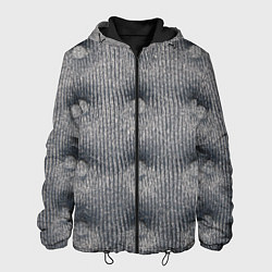 Куртка с капюшоном мужская Мебельная обивка - текстура, цвет: 3D-черный