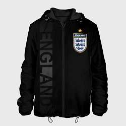 Куртка с капюшоном мужская Сборная Англии боковая полоса, цвет: 3D-черный