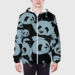 Куртка с капюшоном мужская Panda summer song, цвет: 3D-белый — фото 2
