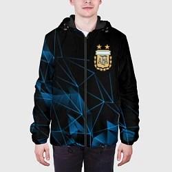 Куртка с капюшоном мужская Сборная Аргентины линии, цвет: 3D-черный — фото 2