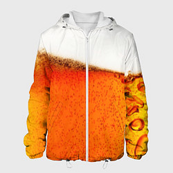 Куртка с капюшоном мужская Тёмное пиво, цвет: 3D-белый
