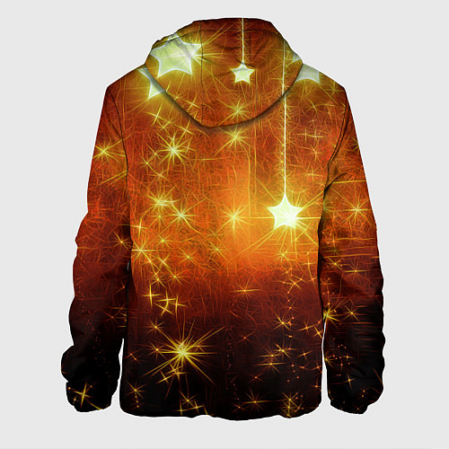 Мужская куртка Золотистае звёзды / 3D-Черный – фото 2