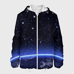 Куртка с капюшоном мужская Земной горизонт, цвет: 3D-белый