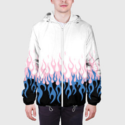 Куртка с капюшоном мужская Ледяное пламя, цвет: 3D-белый — фото 2