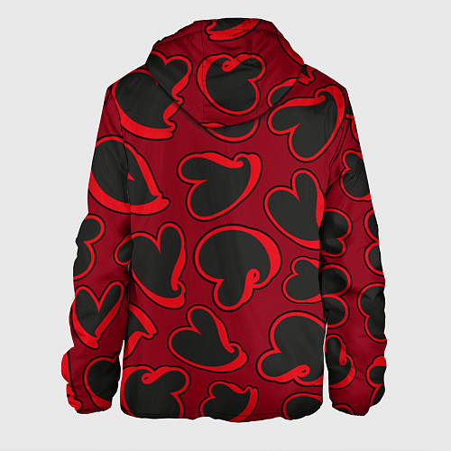 Мужская куртка Black hearts / 3D-Черный – фото 2