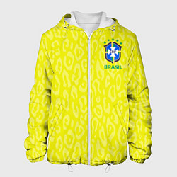 Куртка с капюшоном мужская Форма сборной Бразилии ЧМ 2022, цвет: 3D-белый