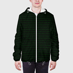 Куртка с капюшоном мужская Однотонный двоичный код, цвет: 3D-белый — фото 2