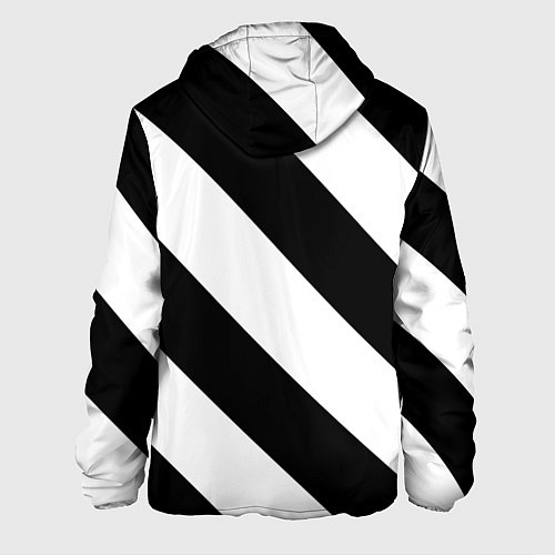 Мужская куртка Черно-белые полосы / 3D-Черный – фото 2