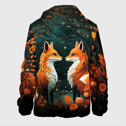 Мужская куртка Две лисоньки в стиле Folk Art / 3D-Черный – фото 2