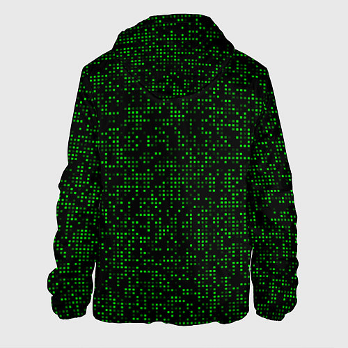 Мужская куртка Minecraft green squares / 3D-Черный – фото 2