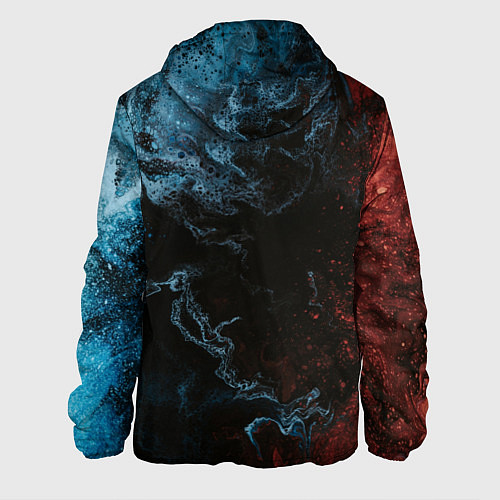 Мужская куртка Красно синее небо / 3D-Черный – фото 2
