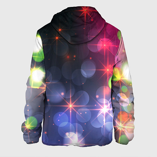 Мужская куртка Поп арт неоновые звезды космического неба / 3D-Черный – фото 2