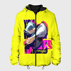 Куртка с капюшоном мужская Киберпанк Бегущие по краю - Люси, цвет: 3D-черный