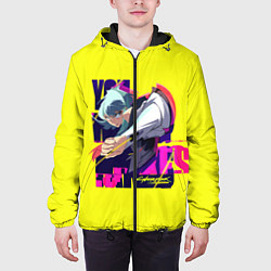 Куртка с капюшоном мужская Киберпанк Бегущие по краю - Люси, цвет: 3D-черный — фото 2