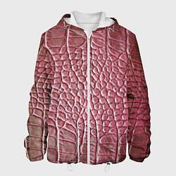 Куртка с капюшоном мужская Кожа крокодила - мода - текстура, цвет: 3D-белый