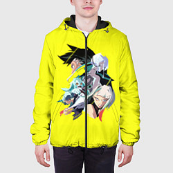 Куртка с капюшоном мужская Дэвид, Люси и Ребекка - Cyberpunk Edgerunners, цвет: 3D-черный — фото 2