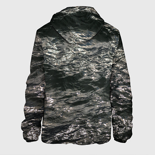 Мужская куртка Солнечный свет на текстуре воды / 3D-Черный – фото 2