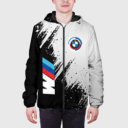 Куртка с капюшоном мужская BMW - м комплектация, цвет: 3D-черный — фото 2