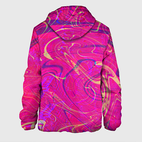 Мужская куртка Розовая абстракция / 3D-Черный – фото 2