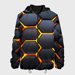 Куртка с капюшоном мужская Плиты брони, цвет: 3D-черный