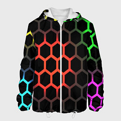 Мужская куртка Gradient hexagon genshin