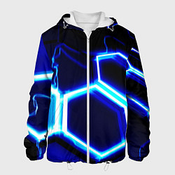 Мужская куртка Neon abstraction plates storm