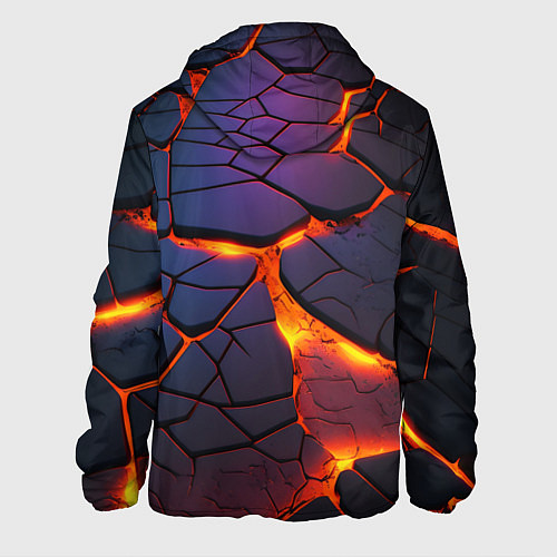 Мужская куртка Неоновая лава - течение / 3D-Черный – фото 2