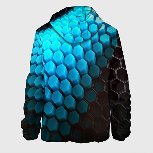 Мужская куртка Abstraction neon blue / 3D-Черный – фото 2