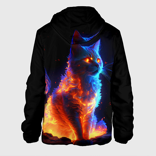 Мужская куртка Огненная кошка / 3D-Черный – фото 2