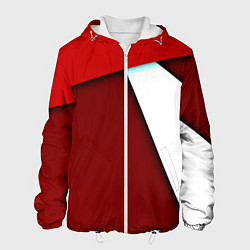 Куртка с капюшоном мужская Спортивная геометрия, цвет: 3D-белый