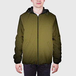 Куртка с капюшоном мужская Градиент хаки, цвет: 3D-черный — фото 2