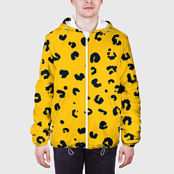 Куртка с капюшоном мужская Леопардик, цвет: 3D-белый — фото 2