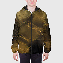 Куртка с капюшоном мужская Золотой дым, цвет: 3D-черный — фото 2