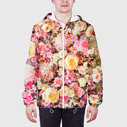 Куртка с капюшоном мужская Тысяча цветов, цвет: 3D-белый — фото 2
