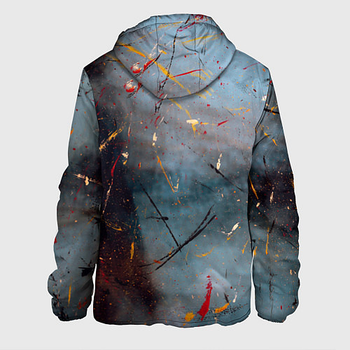 Мужская куртка Тёмно-серый туман и краски / 3D-Черный – фото 2