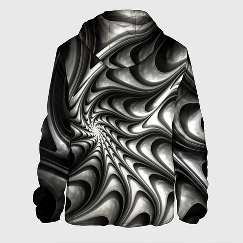 Мужская куртка Abstract fractal grey / 3D-Черный – фото 2