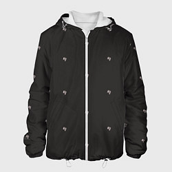 Куртка с капюшоном мужская Бренд KJ - абстракция, цвет: 3D-белый