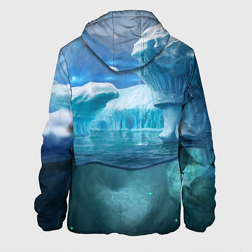 Мужская куртка Subnautica - КРАБ на леднике / 3D-Черный – фото 2