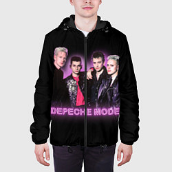 Куртка с капюшоном мужская 80s Depeche Mode neon, цвет: 3D-черный — фото 2