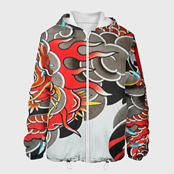 Мужская куртка Иредзуми: дракон в дыму