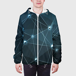 Куртка с капюшоном мужская Сеть нейронов, цвет: 3D-белый — фото 2