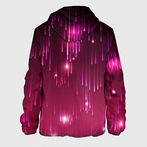 Мужская куртка Светящиеся розовые линии / 3D-Черный – фото 2