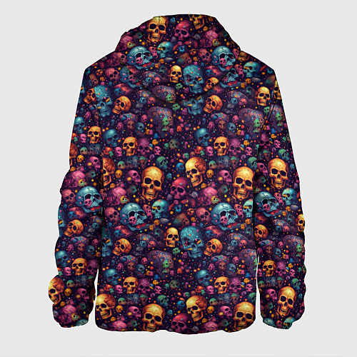 Мужская куртка Россыпь мелких разноцветных черепков / 3D-Черный – фото 2
