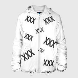 Куртка с капюшоном мужская Разброс Иксов, цвет: 3D-белый
