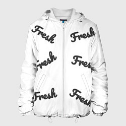 Куртка с капюшоном мужская Fresh, цвет: 3D-белый