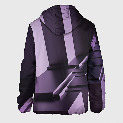 Мужская куртка Фиолетовая геометрия / 3D-Черный – фото 2