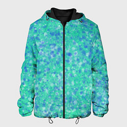 Куртка с капюшоном мужская Зеленые микробы, цвет: 3D-черный