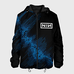 Куртка с капюшоном мужская Nine Inch Nails звуковая волна, цвет: 3D-черный