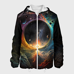 Куртка с капюшоном мужская Твоя вселенная, цвет: 3D-белый