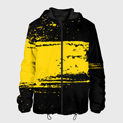 Куртка с капюшоном мужская Желтое граффити, цвет: 3D-черный